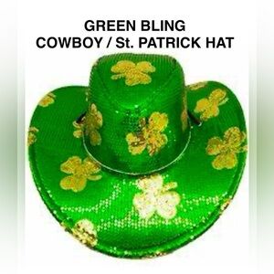 🎃FESTIVE VOICE Stylish Costume green Cowboy/St Patricks day hat size OS  NWT